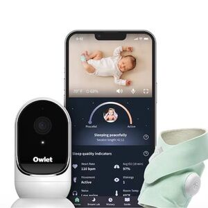 Owlet Baby Monitor with Mint Sock
